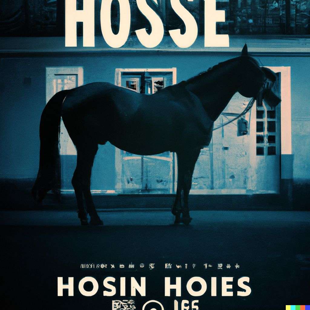a horse, promotional poster for an independent movie